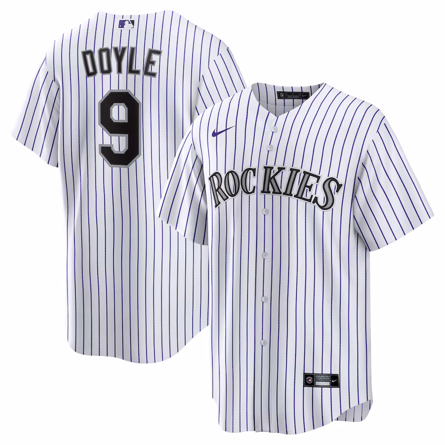 Youth Colorado Rockies Brenton Doyle Nike White Home Replica Jersey - Jersey