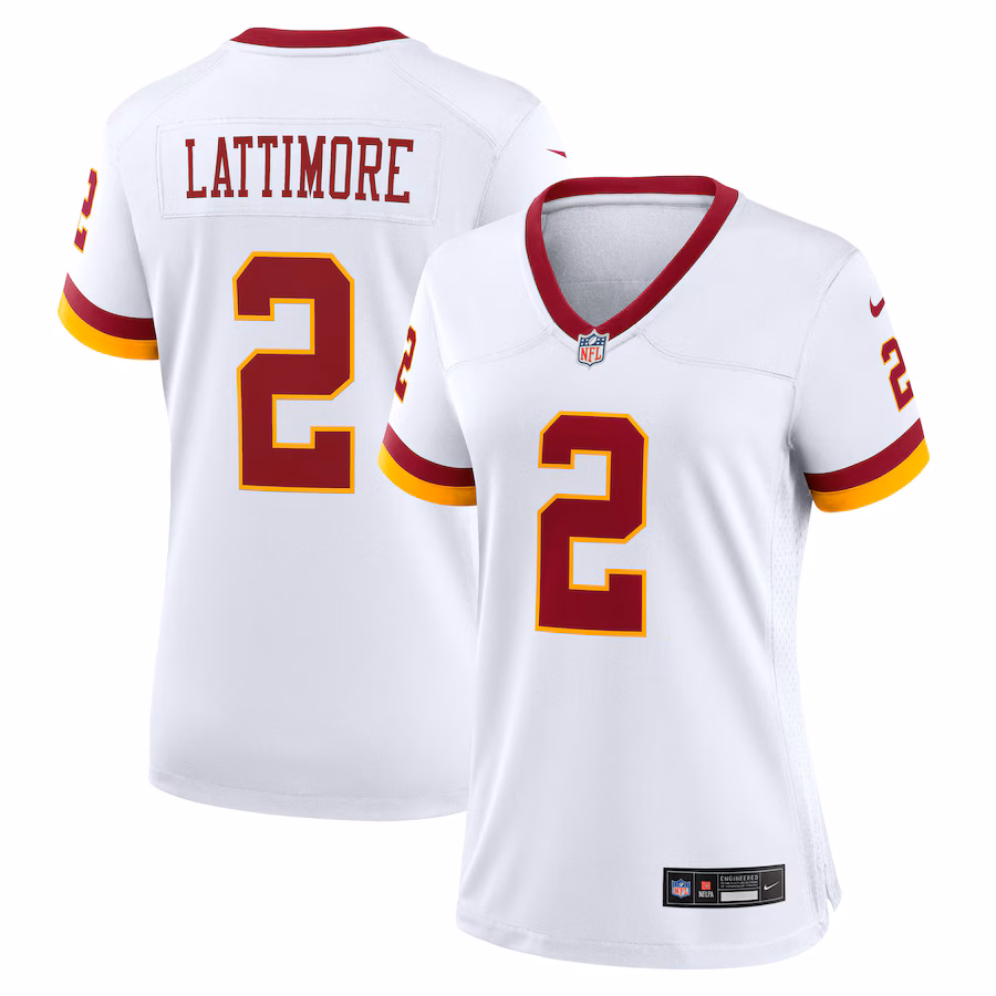 Women's Washington Commanders Marshon Lattimore Nike White Game Super Bowl Era Jersey - Jersey