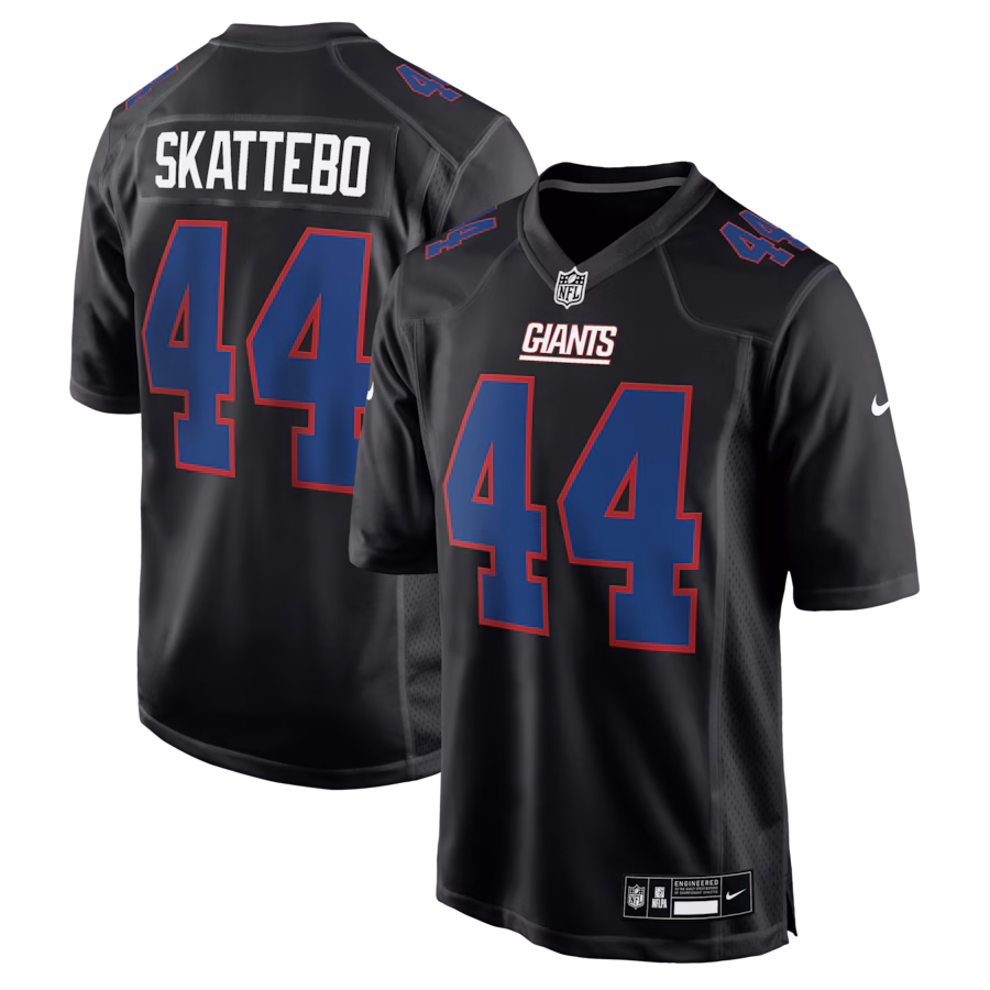 Men's New York Giants Cam Skattebo Nike Black Fashion Game Jersey - Jersey