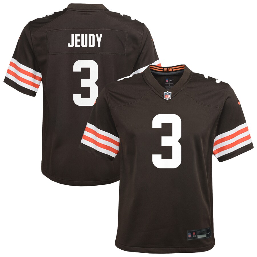 Youth Cleveland Browns Jerry Jeudy Nike Brown Team Game Jersey - Jersey