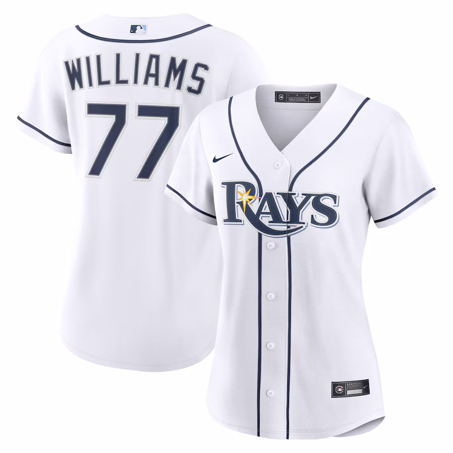 Women's Tampa Bay Rays Carson Williams Nike White Home Replica Player Jersey - Jersey