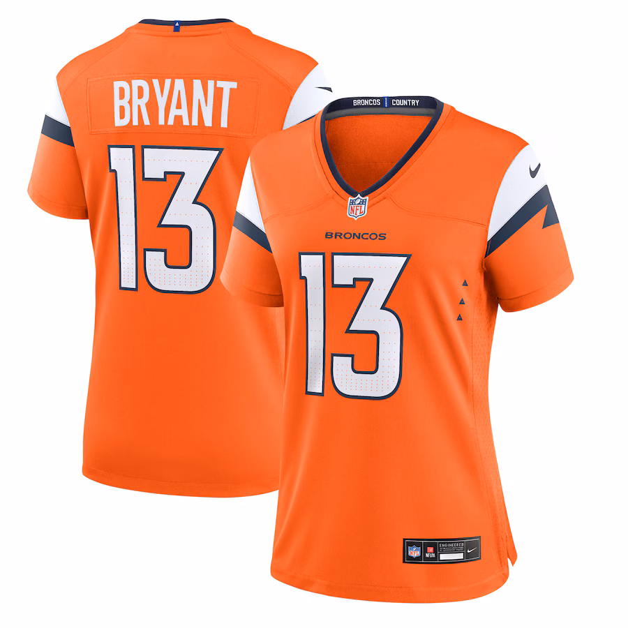 Women's Denver Broncos Pat Bryant Nike Orange Team Game Jersey - Jersey