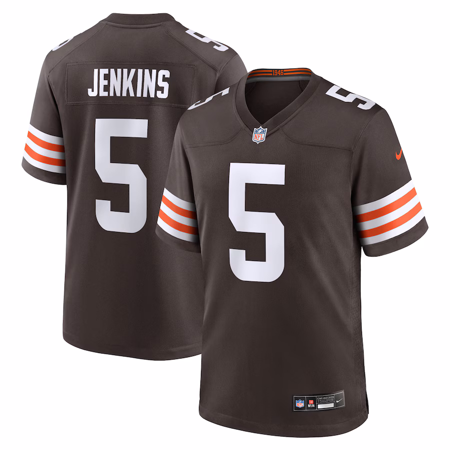 Men's Cleveland Browns Rayshawn Jenkins Nike Brown Team Game Jersey - Jersey