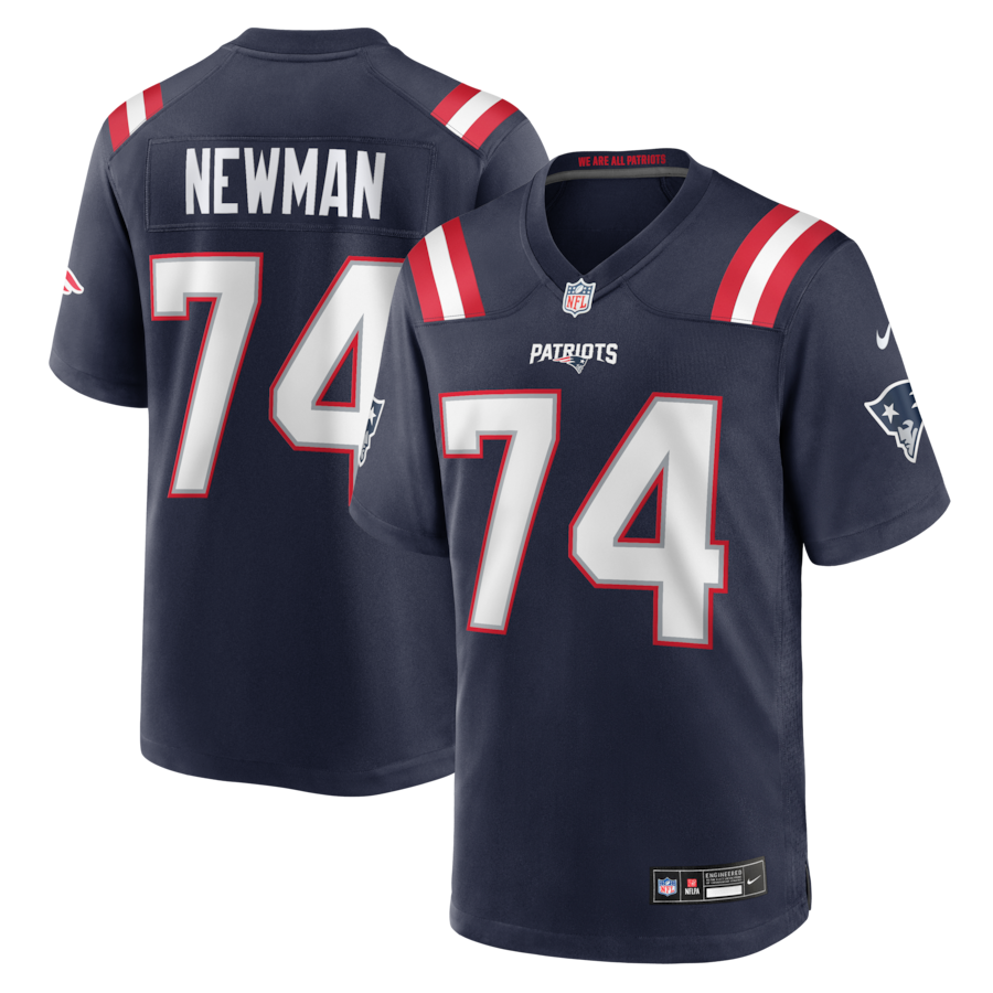 Men's New England Patriots Royce Newman Nike Navy Team Game Jersey - Jersey