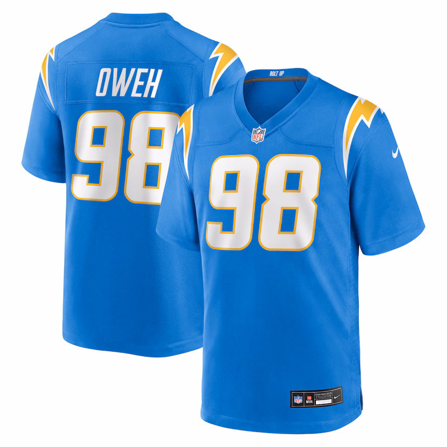 Men's Los Angeles Chargers Odafe Oweh Nike Powder Blue Team Game Jersey - Jersey
