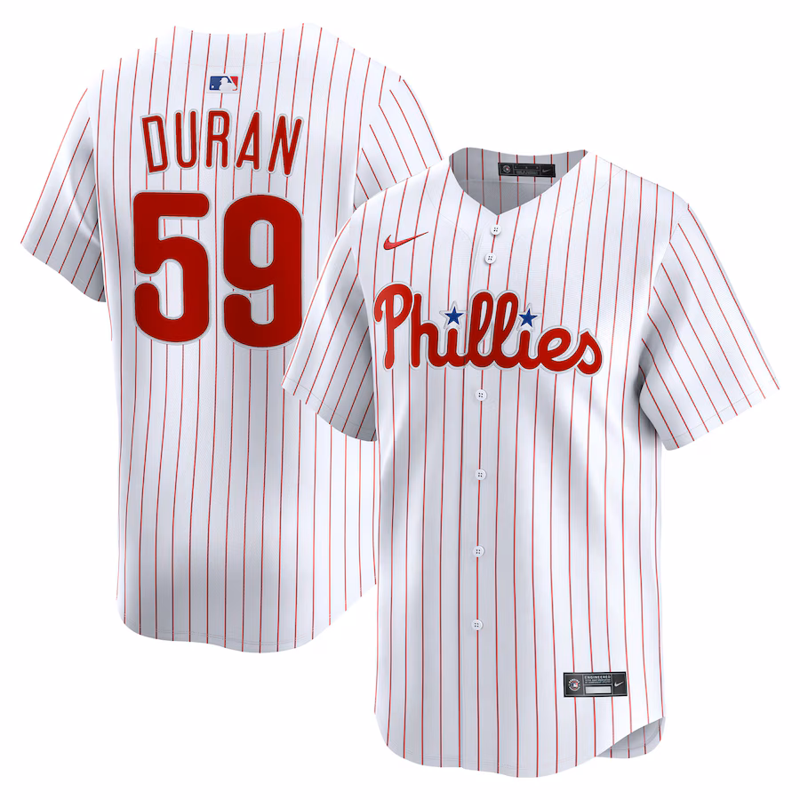 Men's Philadelphia Phillies Jhoan Duran Nike White Home Limited Player Jersey - Jersey