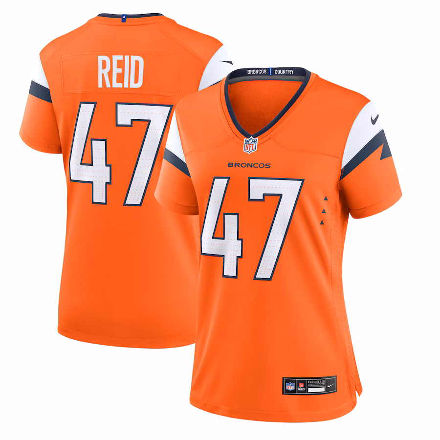 Women's Denver Broncos Karene Reid Nike Orange Team Game Jersey - Jersey
