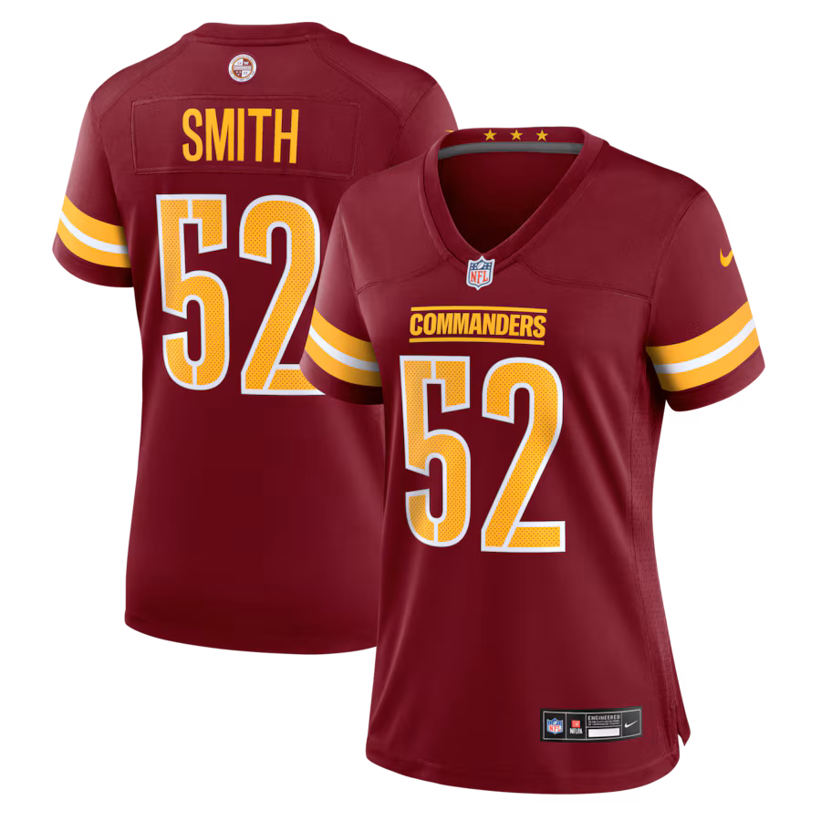 Women's Washington Commanders Preston Smith Nike Burgundy Team Game Jersey - Jersey