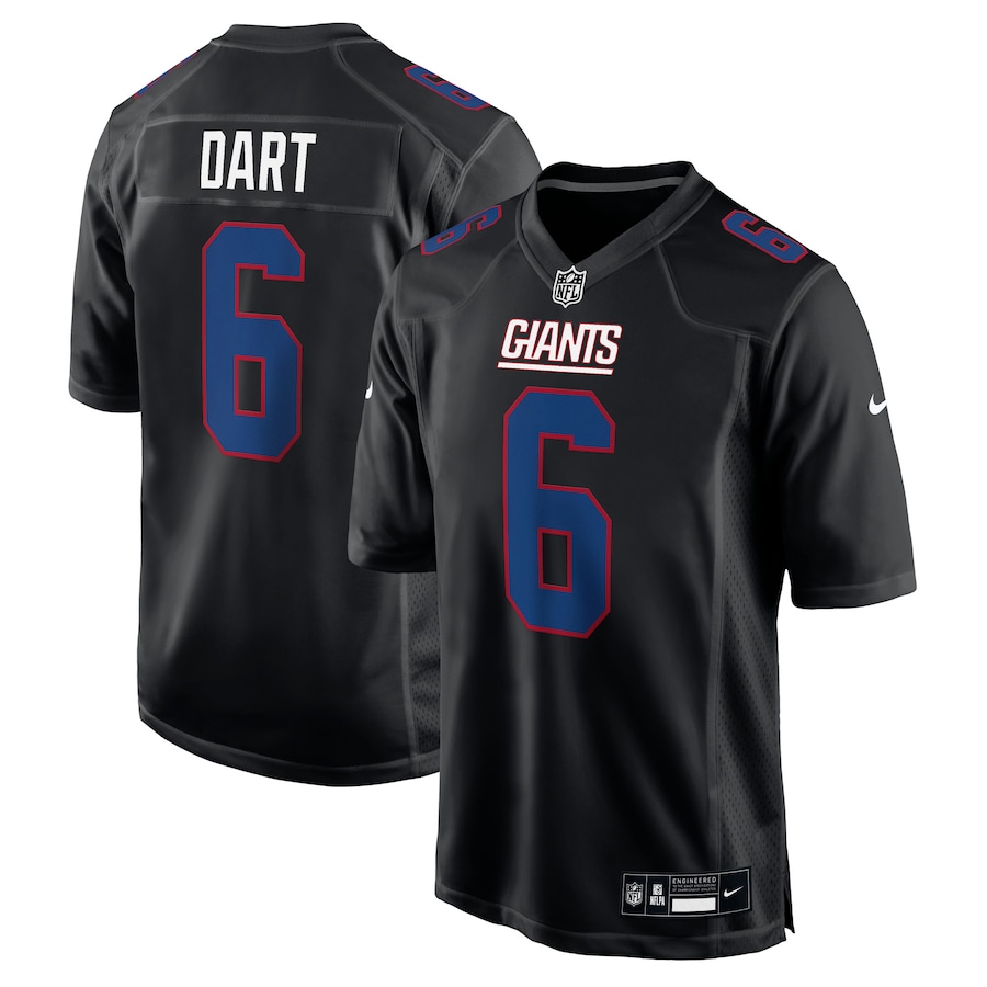 Men's New York Giants Jaxson Dart Nike Black Fashion Game Jersey - Jersey