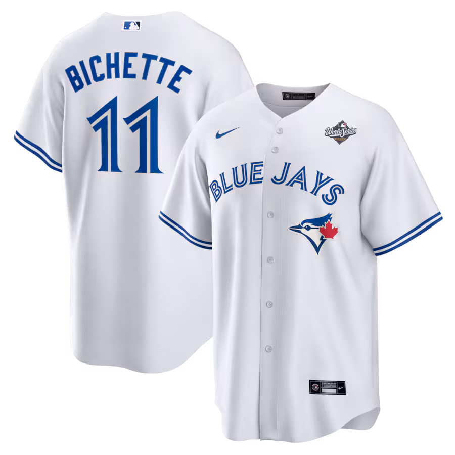 Men's Toronto Blue Jays Bo Bichette Nike White 2025 World Series Home Replica Player Jersey - Jersey
