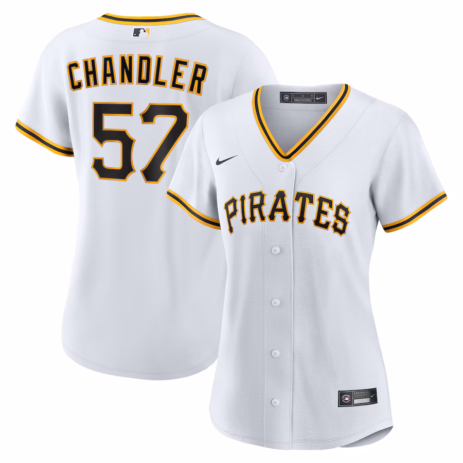 Women's Pittsburgh Pirates Bubba Chandler Nike White Home Replica Jersey - Jersey