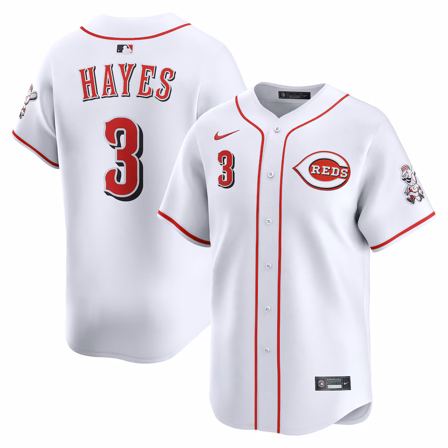 Men's Cincinnati Reds Ke'Bryan Hayes Nike White Home Limited Player Jersey - Jersey