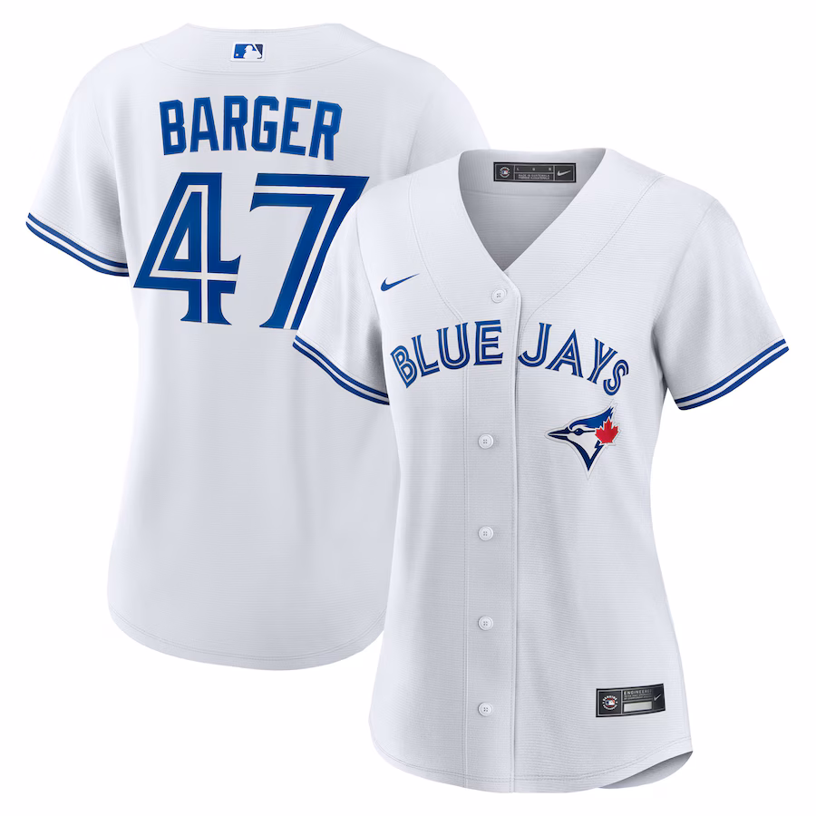 Women's Toronto Blue Jays Addison Barger Nike White Home Replica Jersey - Jersey