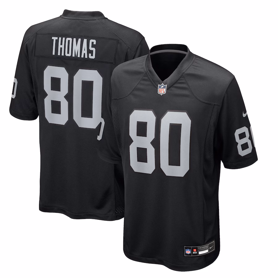 Men's Las Vegas Raiders Ian Thomas Nike Black Team Game Jersey - Jersey