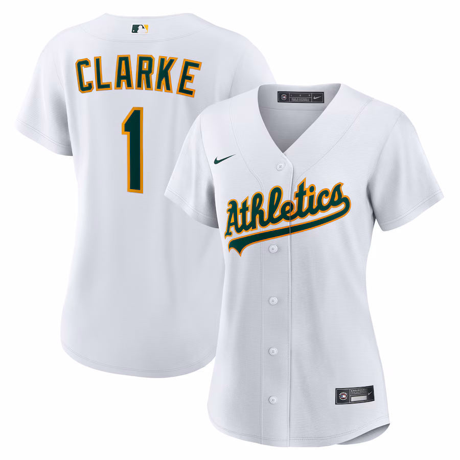 Women's Athletics Denzel Clarke Nike White Home Replica Jersey - Jersey