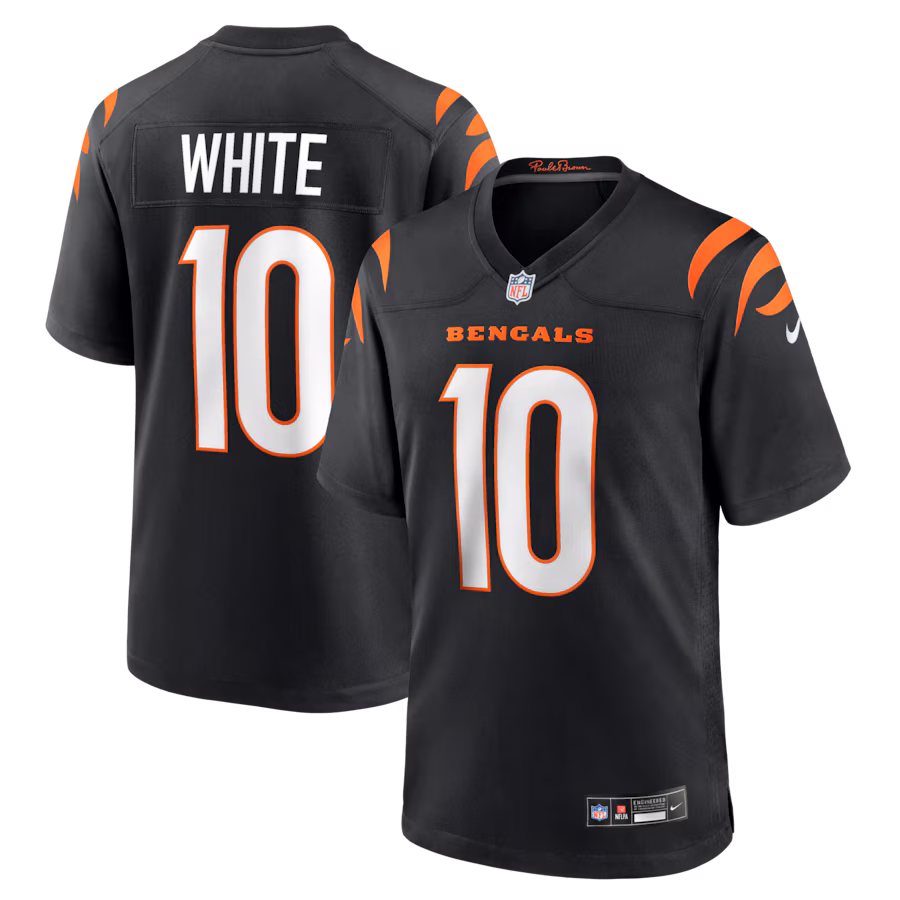 Men's Cincinnati Bengals Mike White Nike Black Team Game Jersey - Jersey