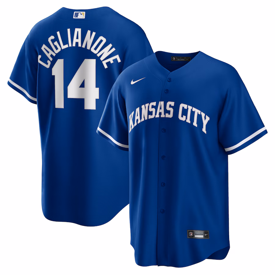 Men's Kansas City Royals Jac Caglianone Nike Royal Alternate Replica Jersey - Jersey