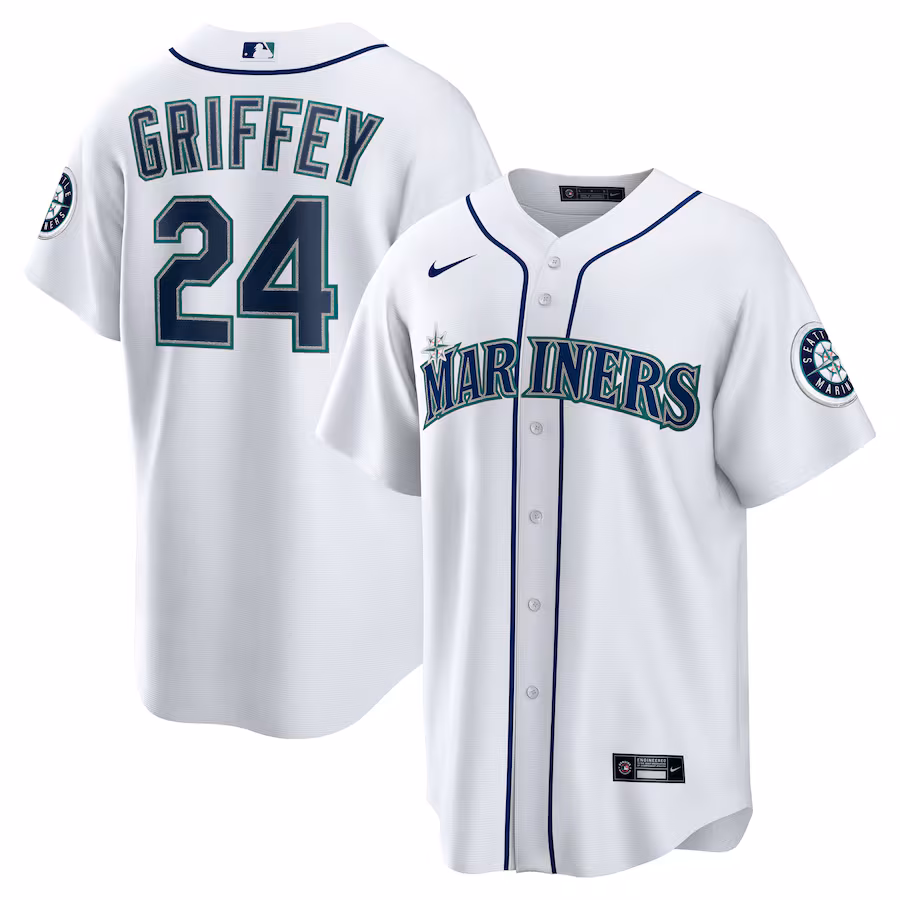 Men's Seattle Mariners Ken Griffey Jr. Nike White Home Replica Jersey - Jersey