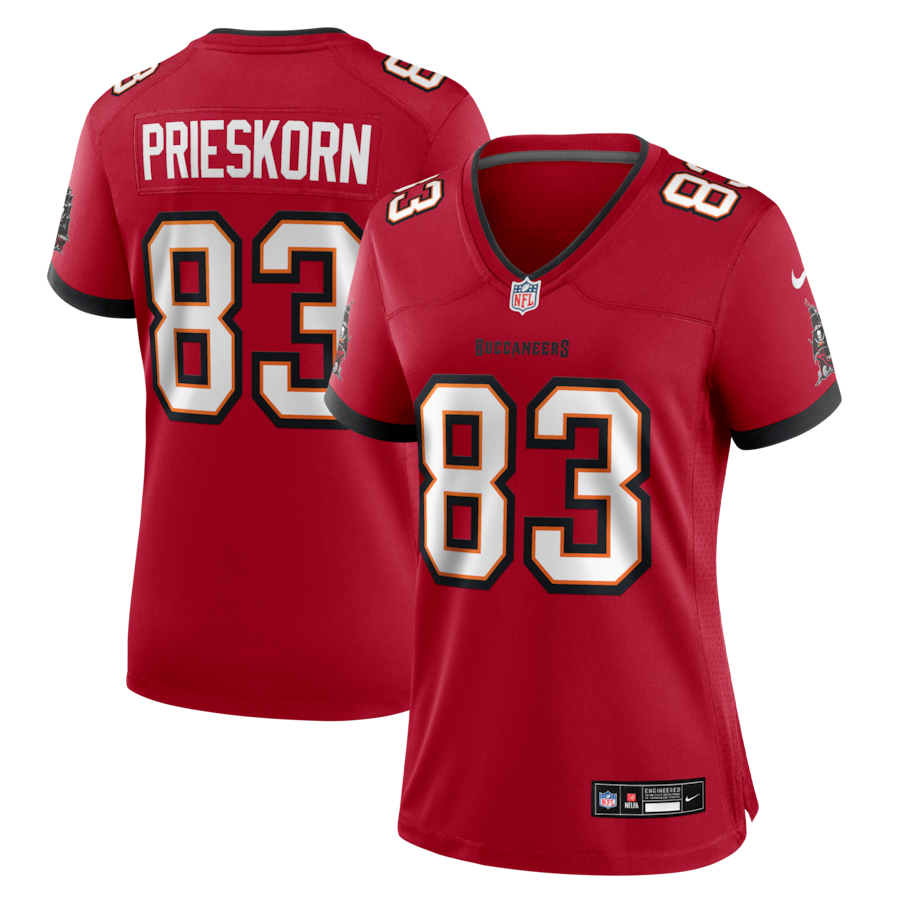 Women's Tampa Bay Buccaneers Caden Prieskorn Nike Red Team Game Jersey - Jersey