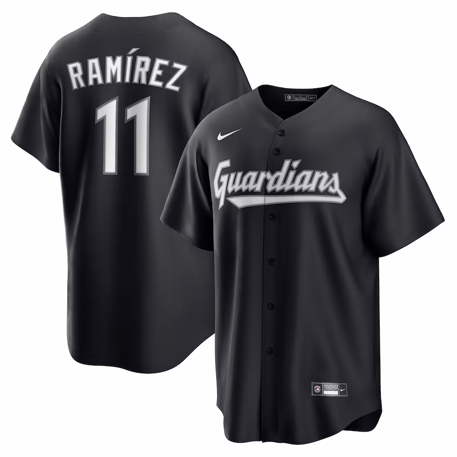 Men's Cleveland Guardians José Ramírez Nike Black Replica Player Jersey - Jersey