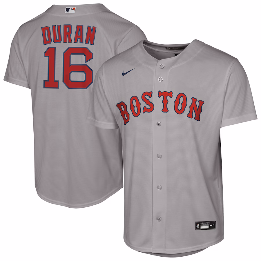 Youth Boston Red Sox Jarren Duran Nike Gray Road Replica Jersey - Jersey