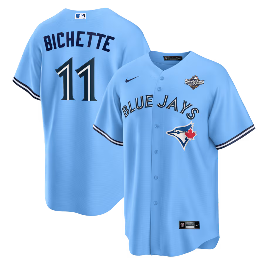 Men's Toronto Blue Jays Bo Bichette Nike Powder Blue 2025 World Series Alternate Replica Jersey - Jersey