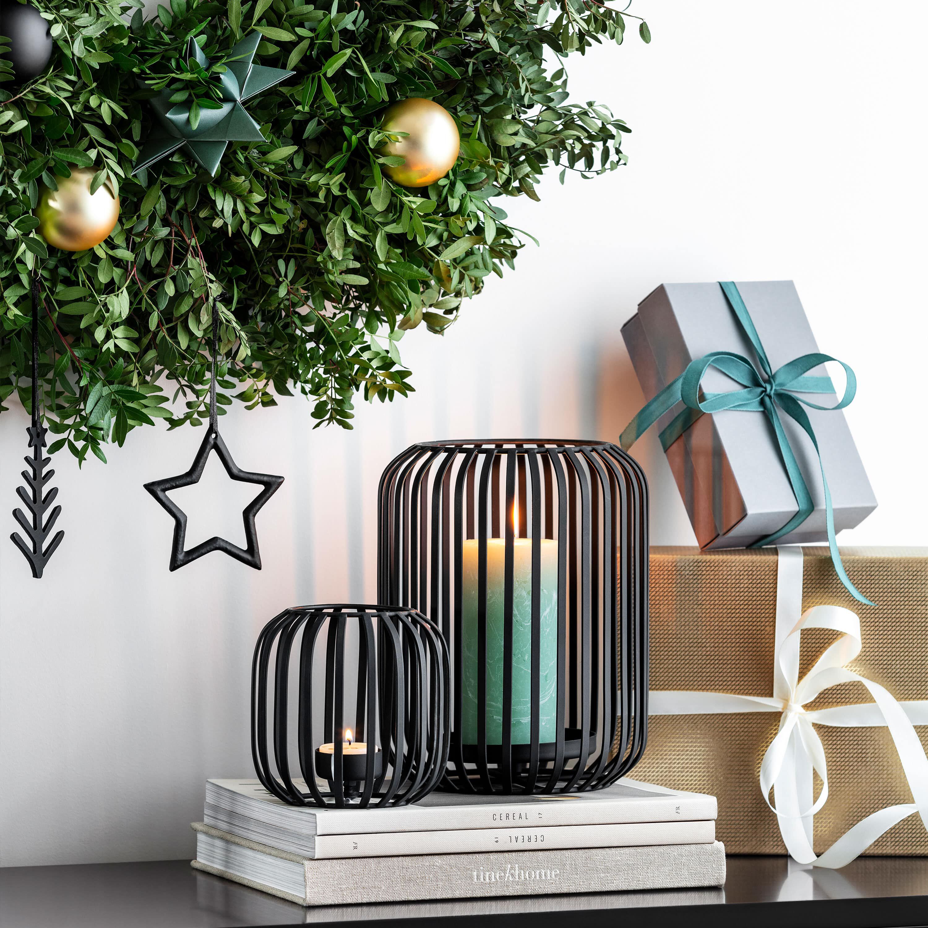 Black XMAS Windlicht