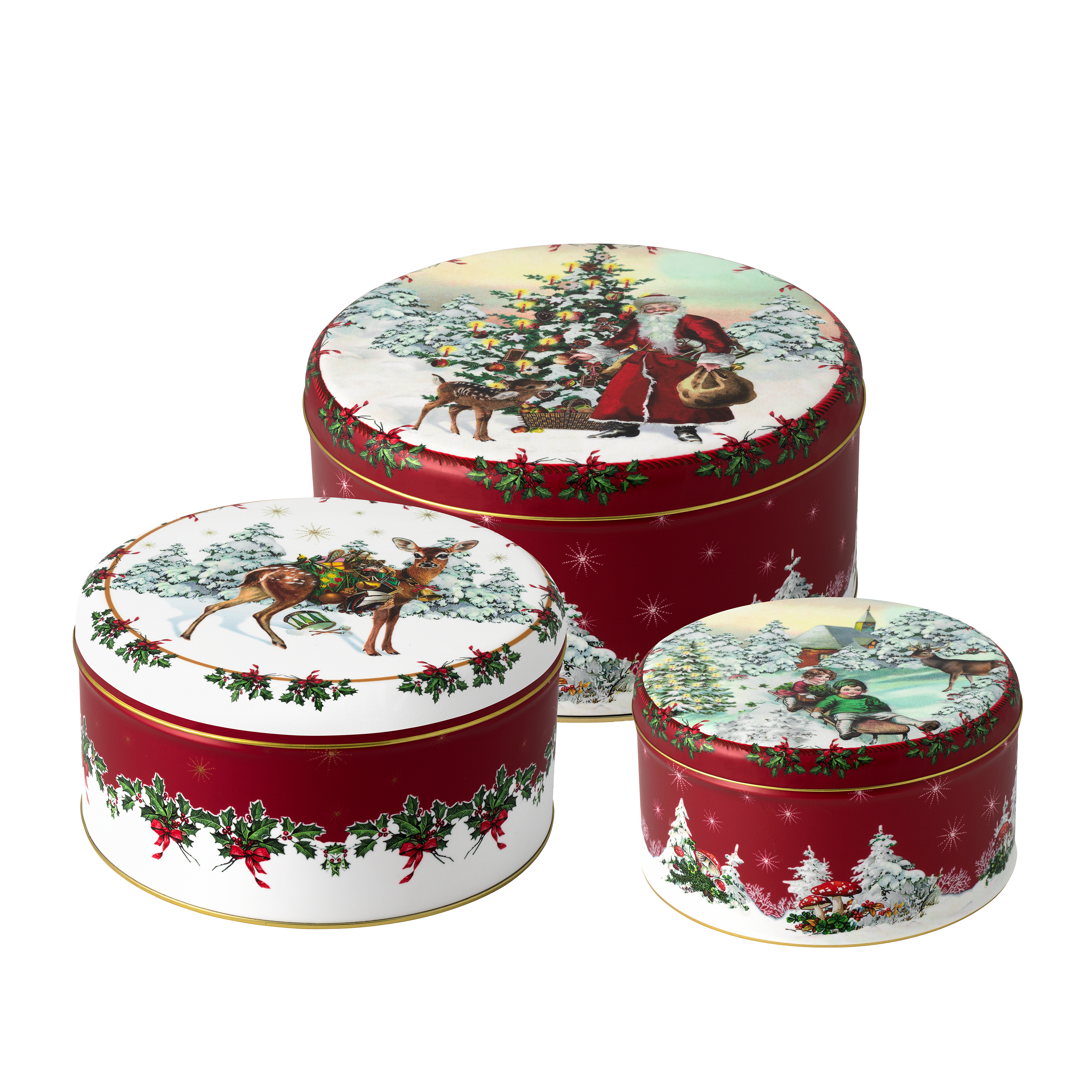 Winter Collage Dose rund