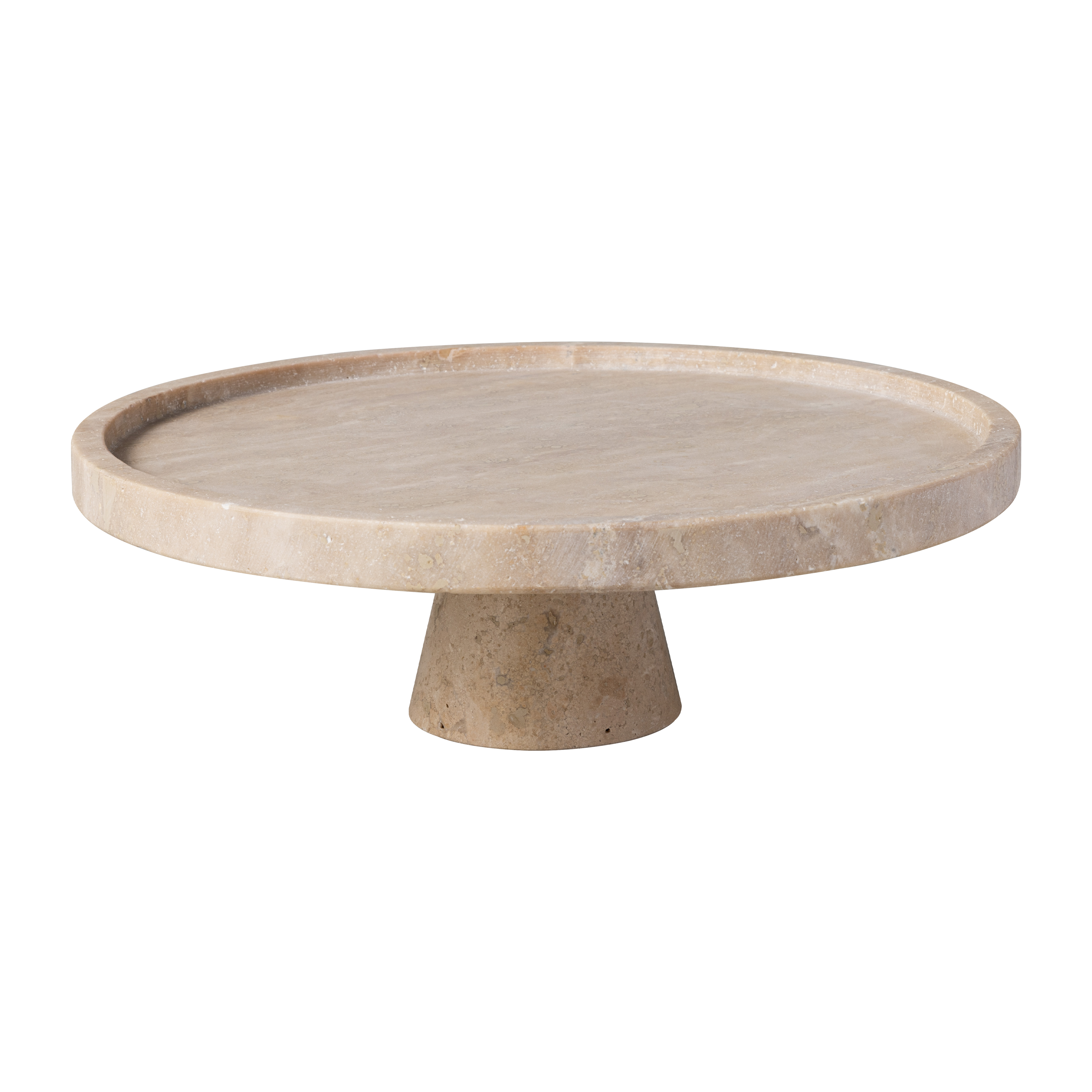 Manufacture Travertine Servierschale mit Fu?