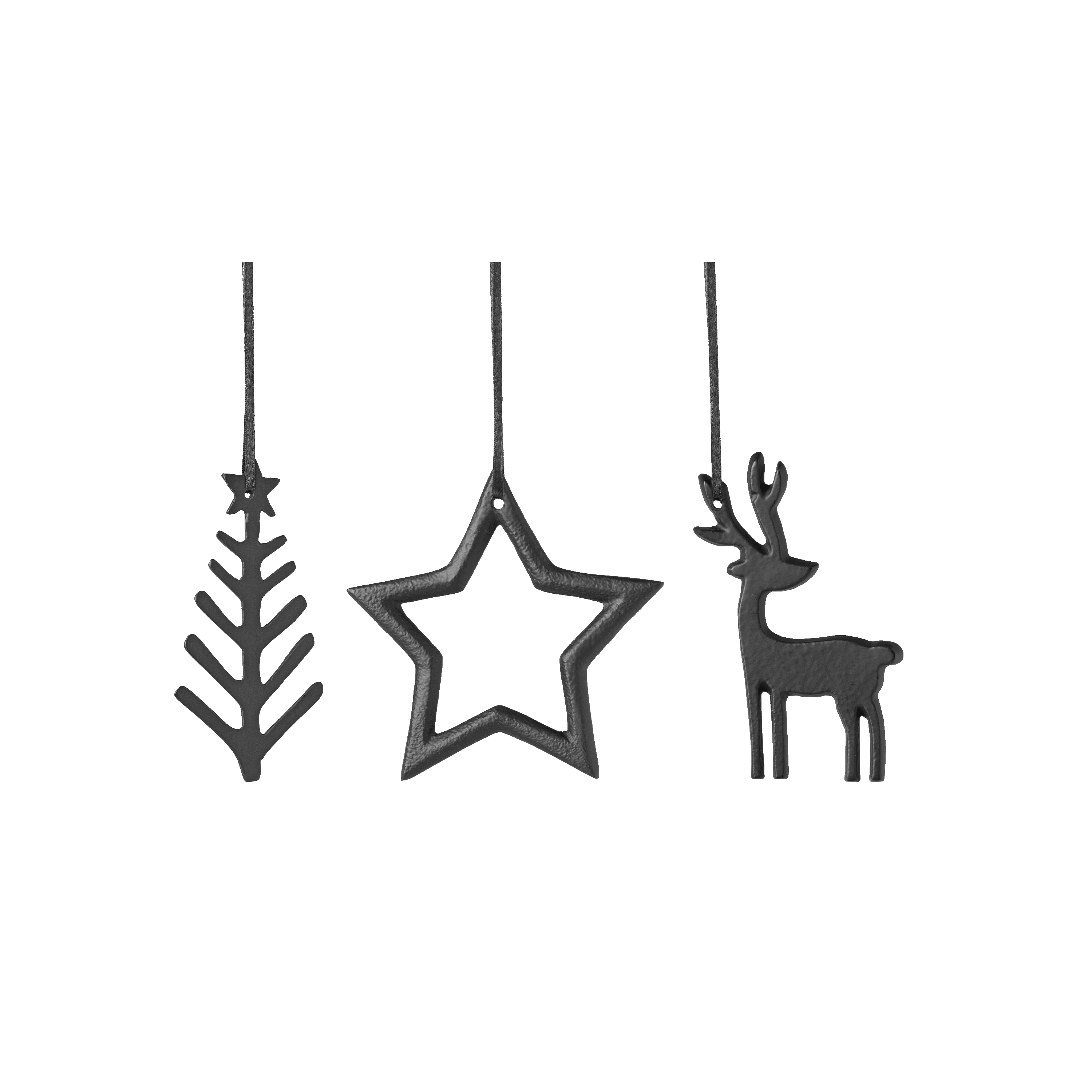 Black XMAS Ornamente Weihnachten