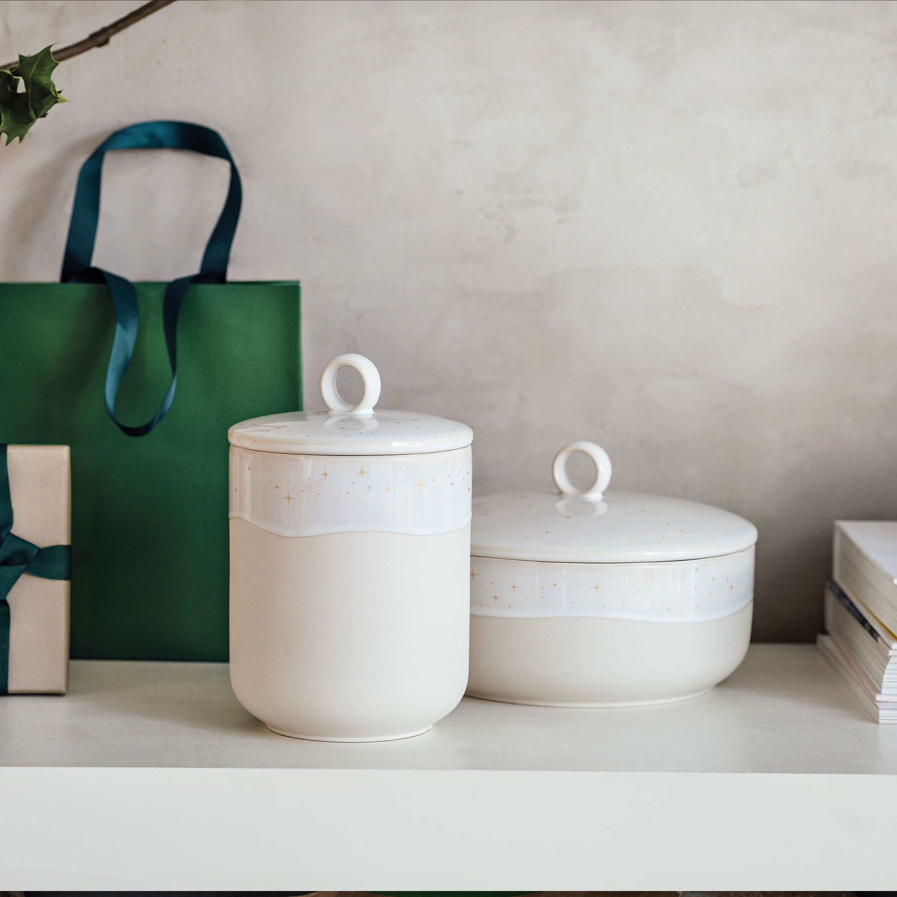 Winter Glow Dose rund