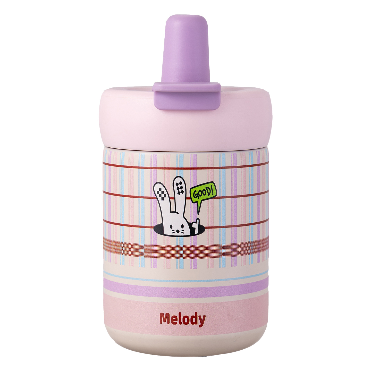 Melody Rabbit Striped Thermos Cup