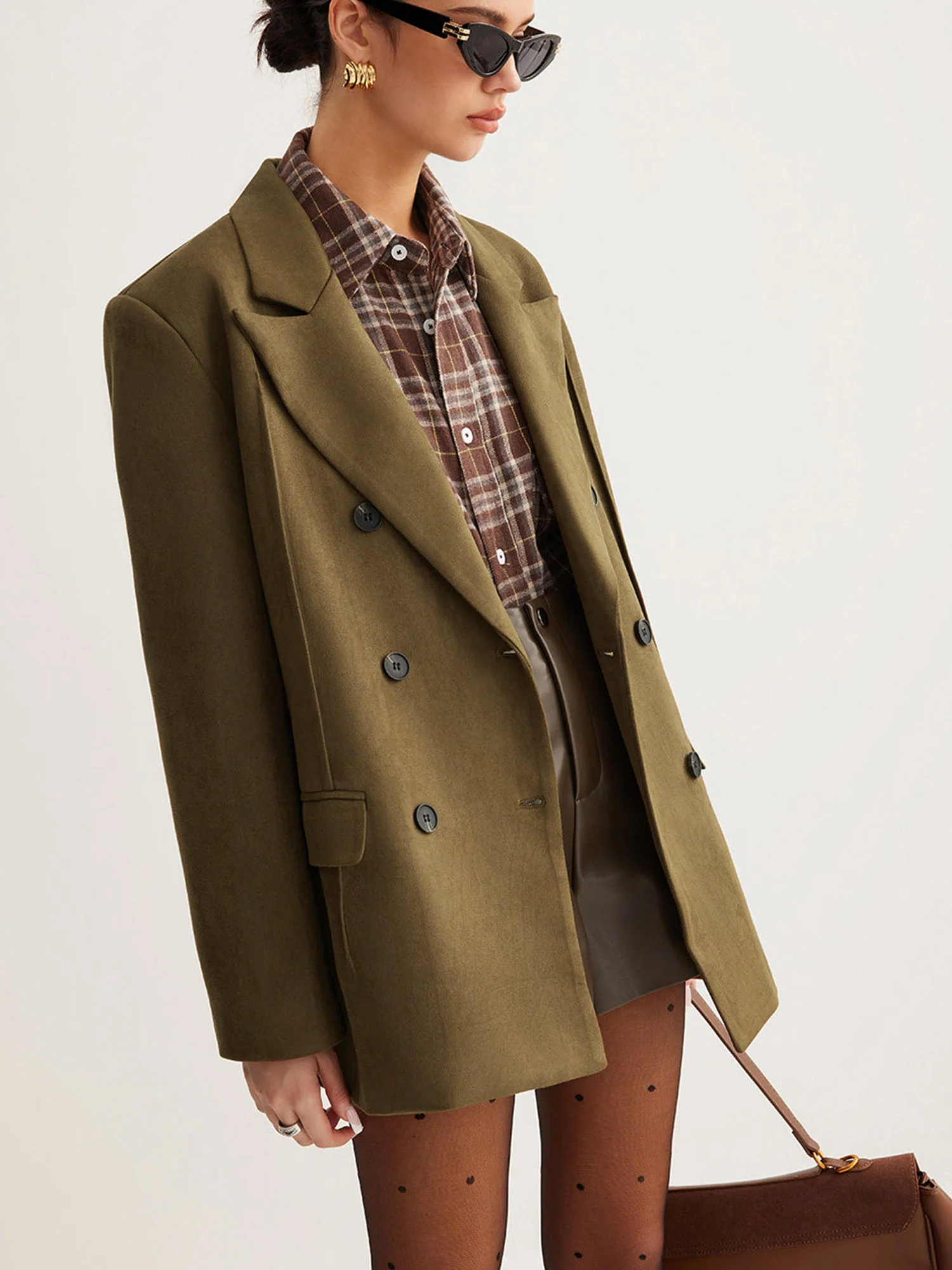 Tailored Double-Breasted Blazer - XPRESSC