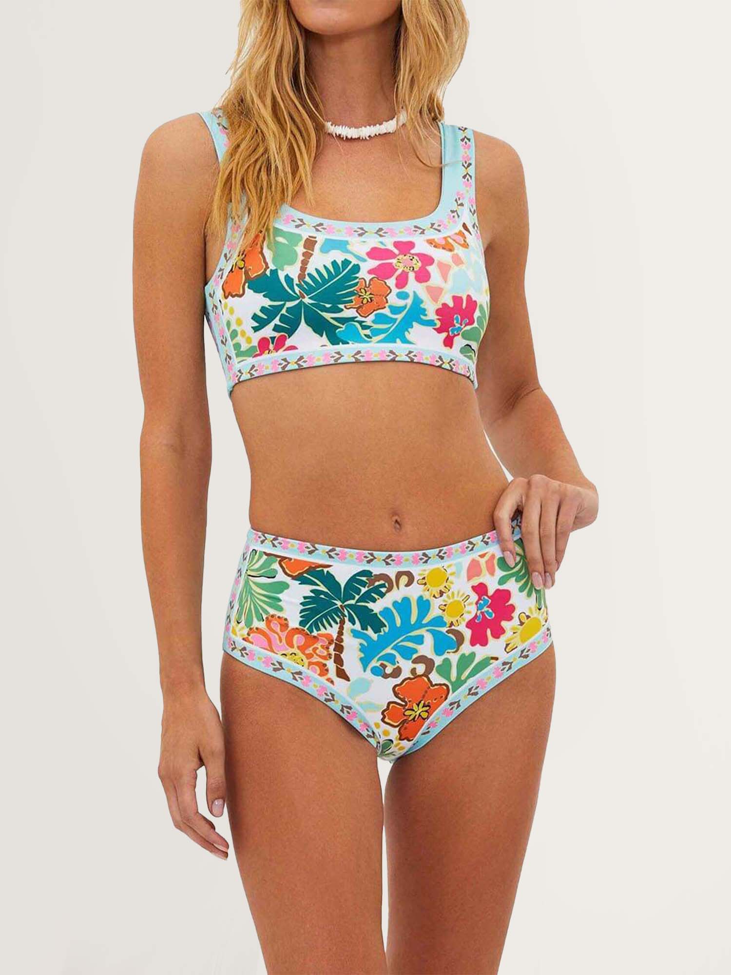 Floral High-Waisted Bikini - XPRESSC