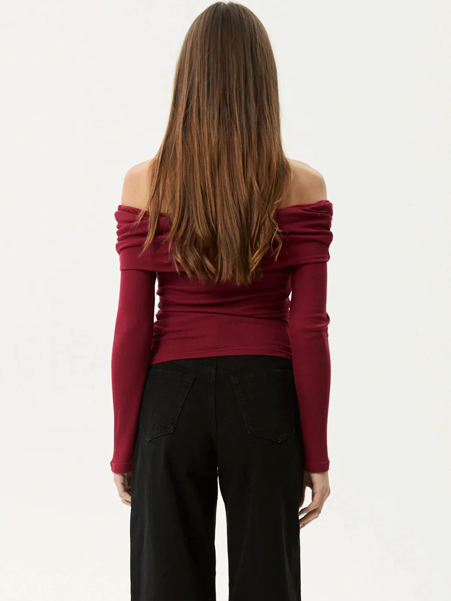 One Shoulder Knit Sweater Long Sleeve Layer - XPRESSC