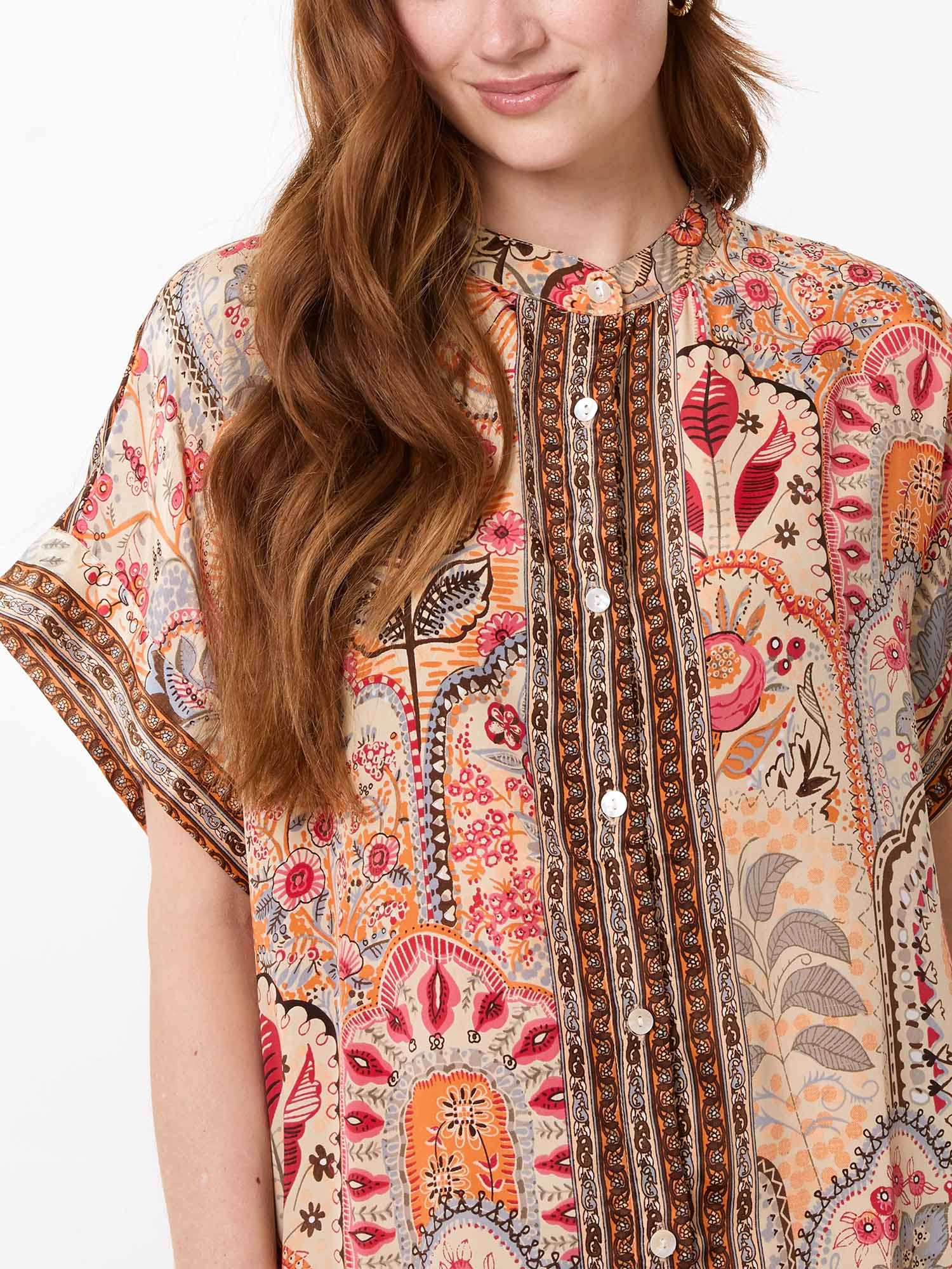 Terracotta Paisley Camp Shirt - XPRESSC