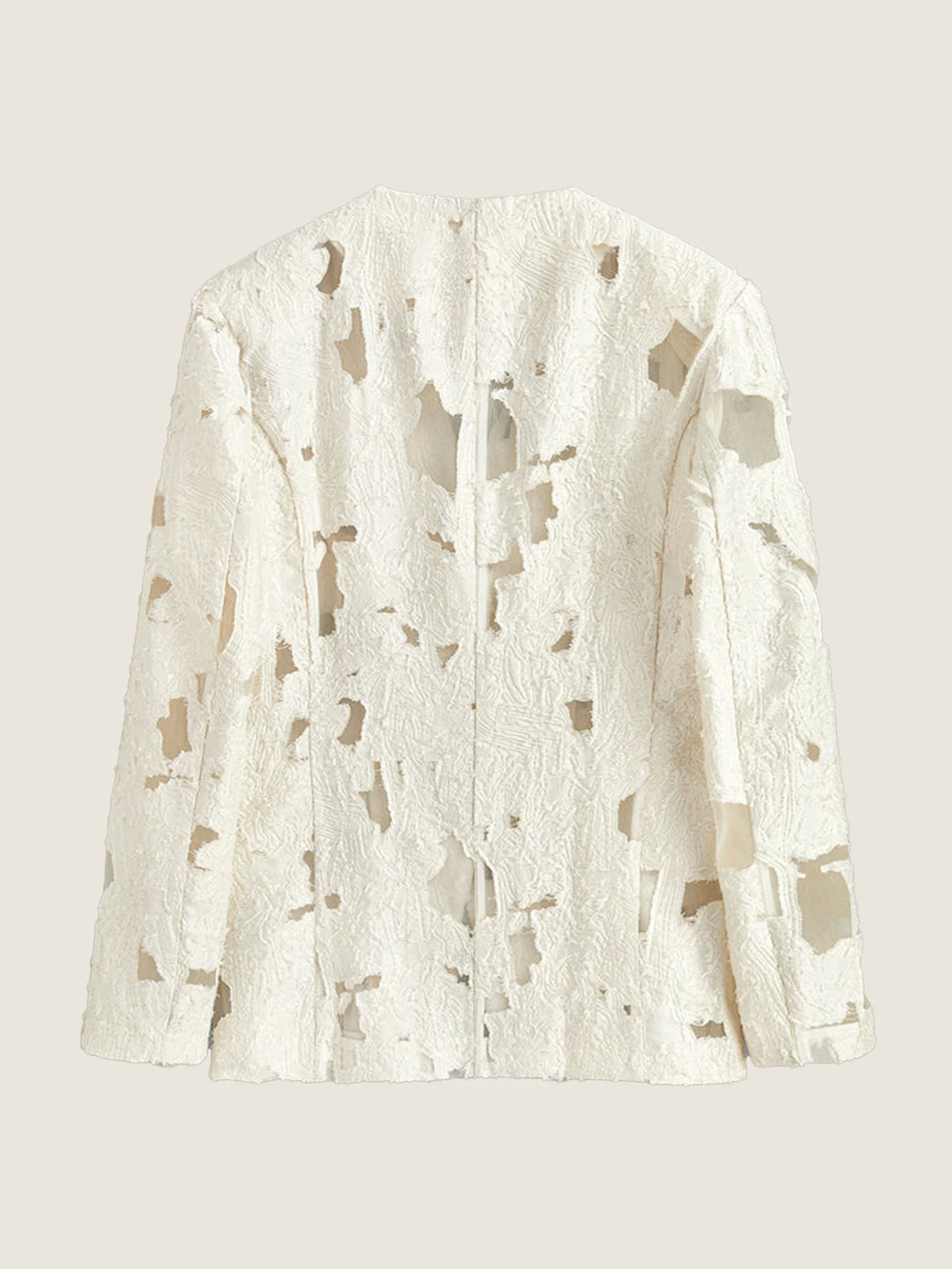 Distressed White Blazer - XPRESSC