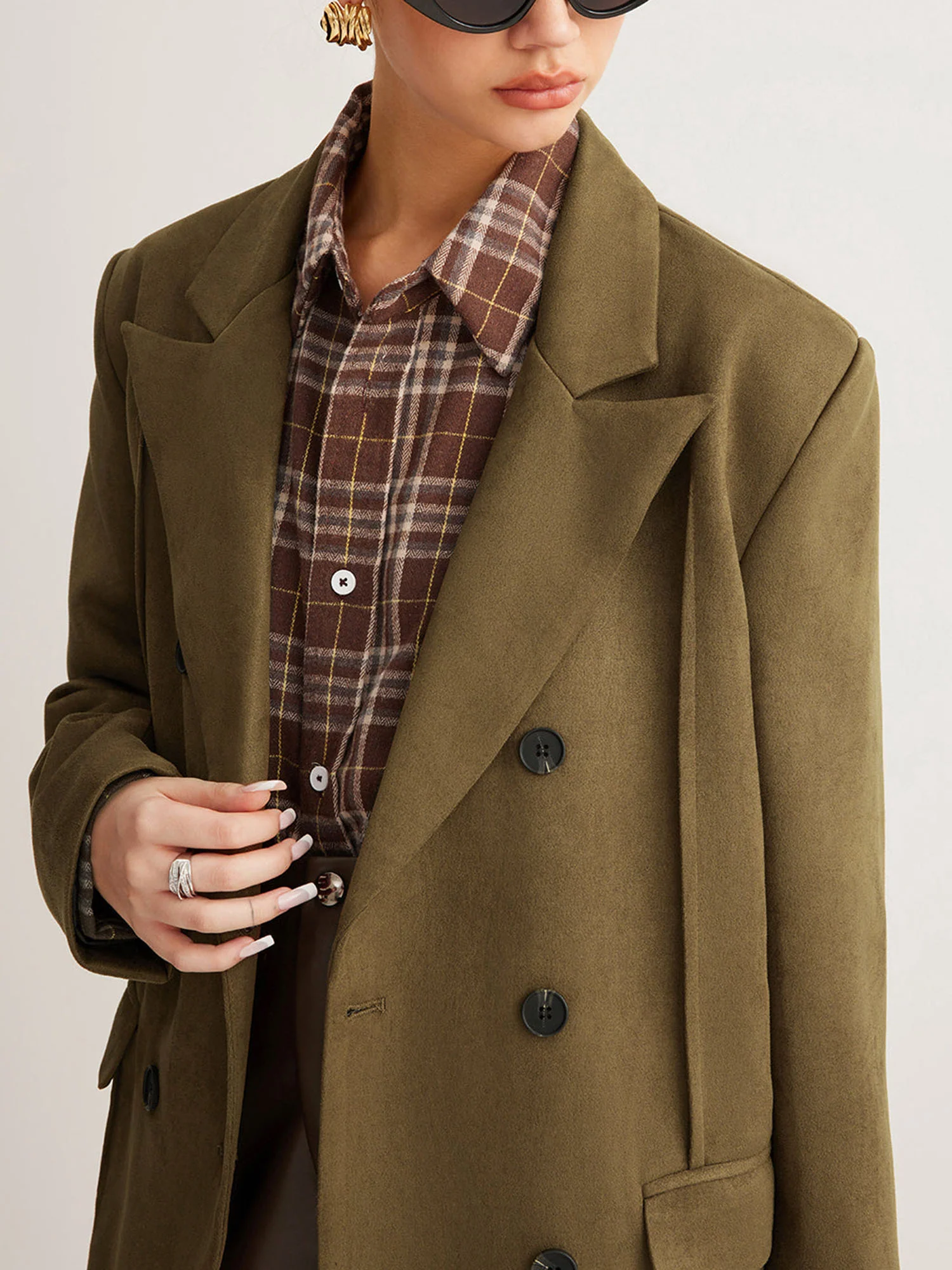 Tailored Double-Breasted Blazer - XPRESSC