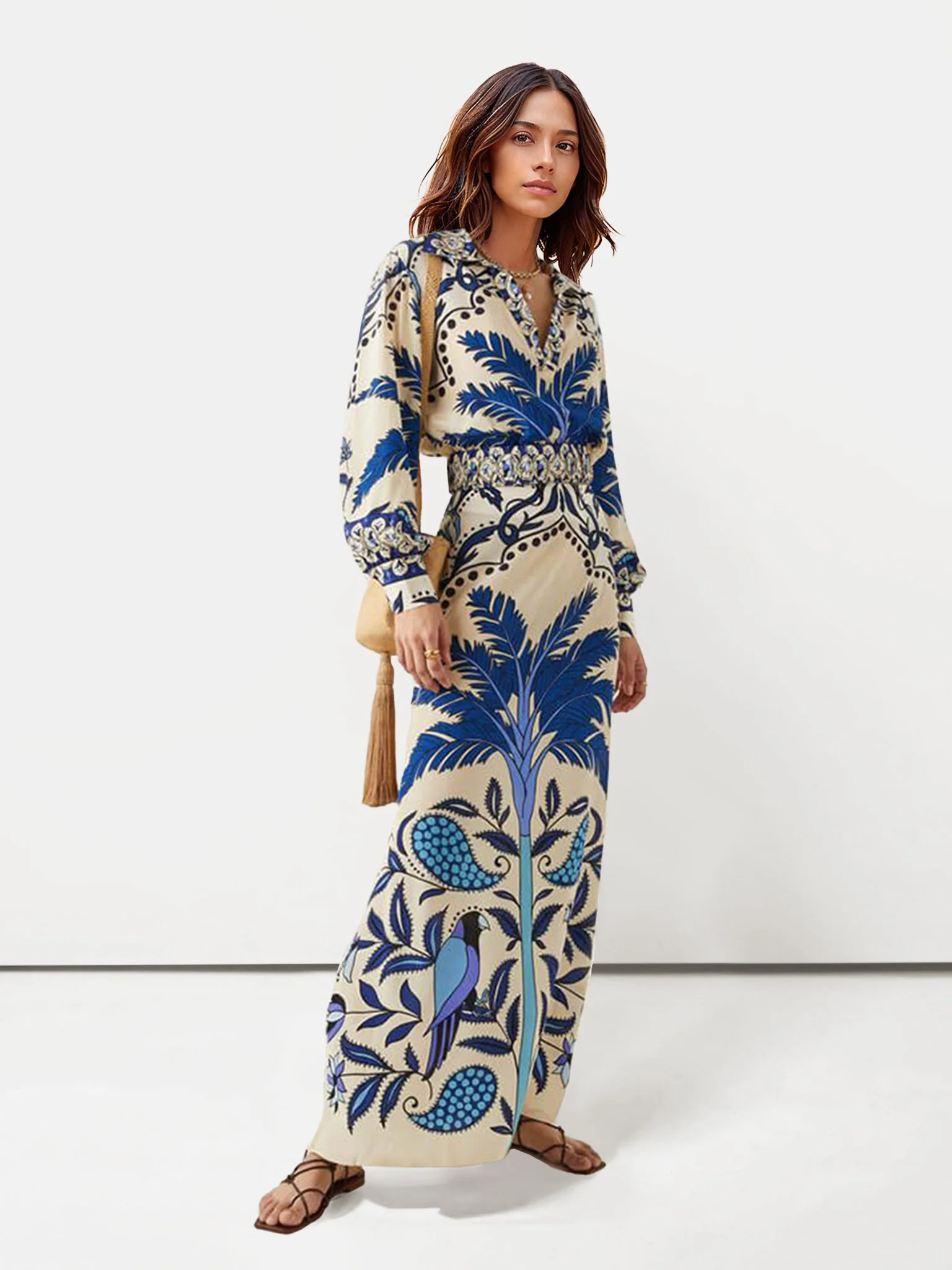 Colorful Printed Maxi Skirt Set - XPRESSC