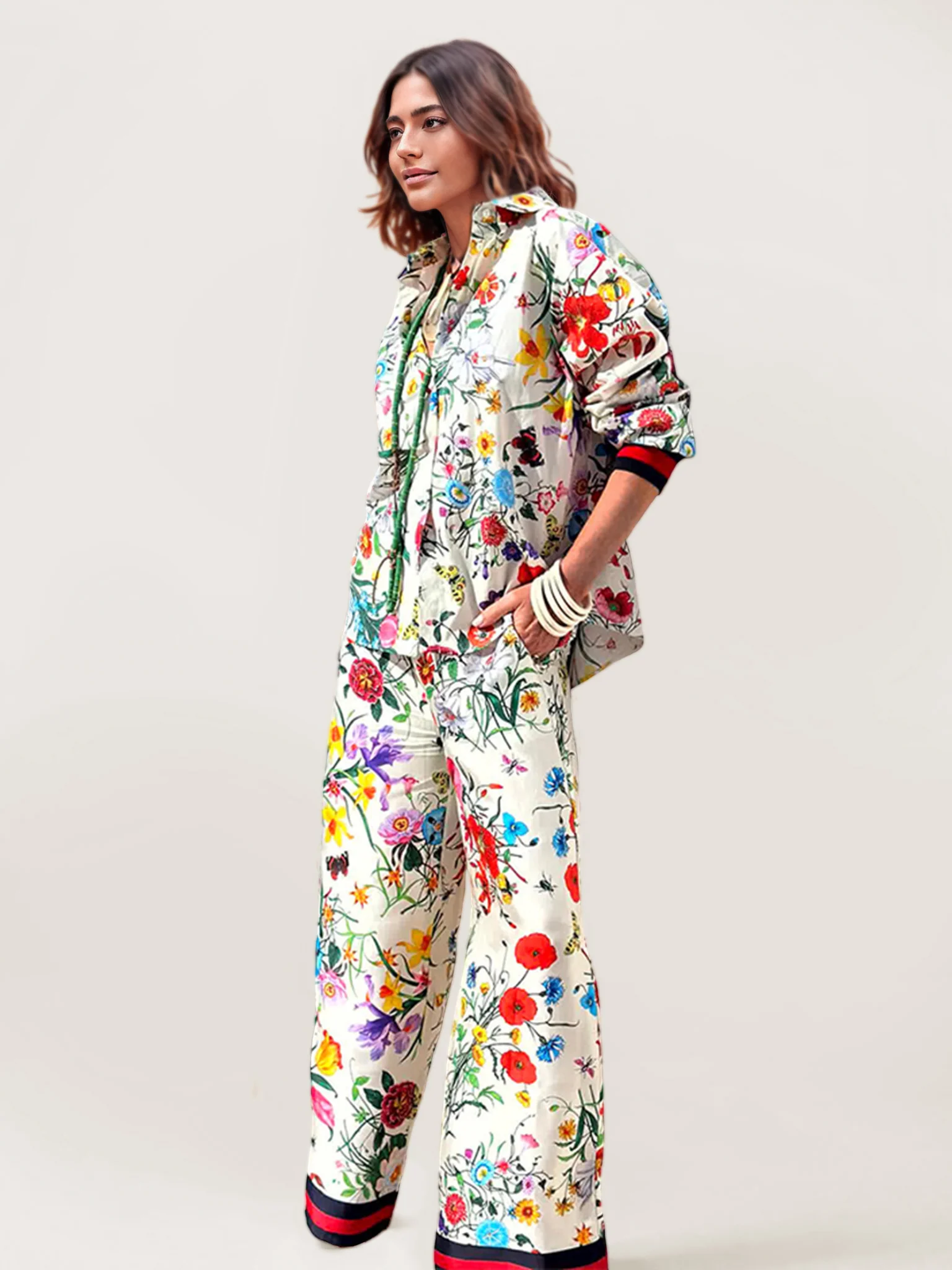 Botanical Bliss Wide-Leg Pants - XPRESSC