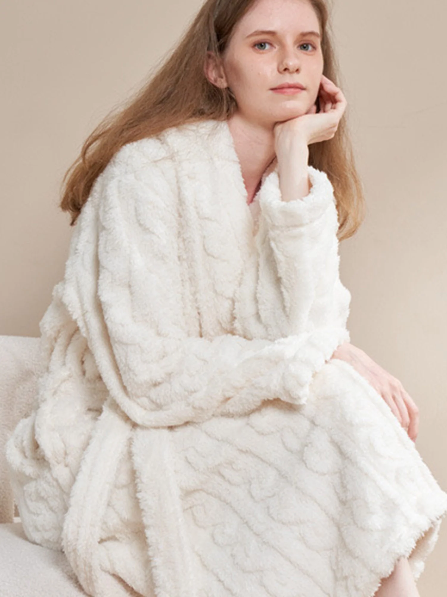 Cozy Coral Fleece Robe - XPRESSC