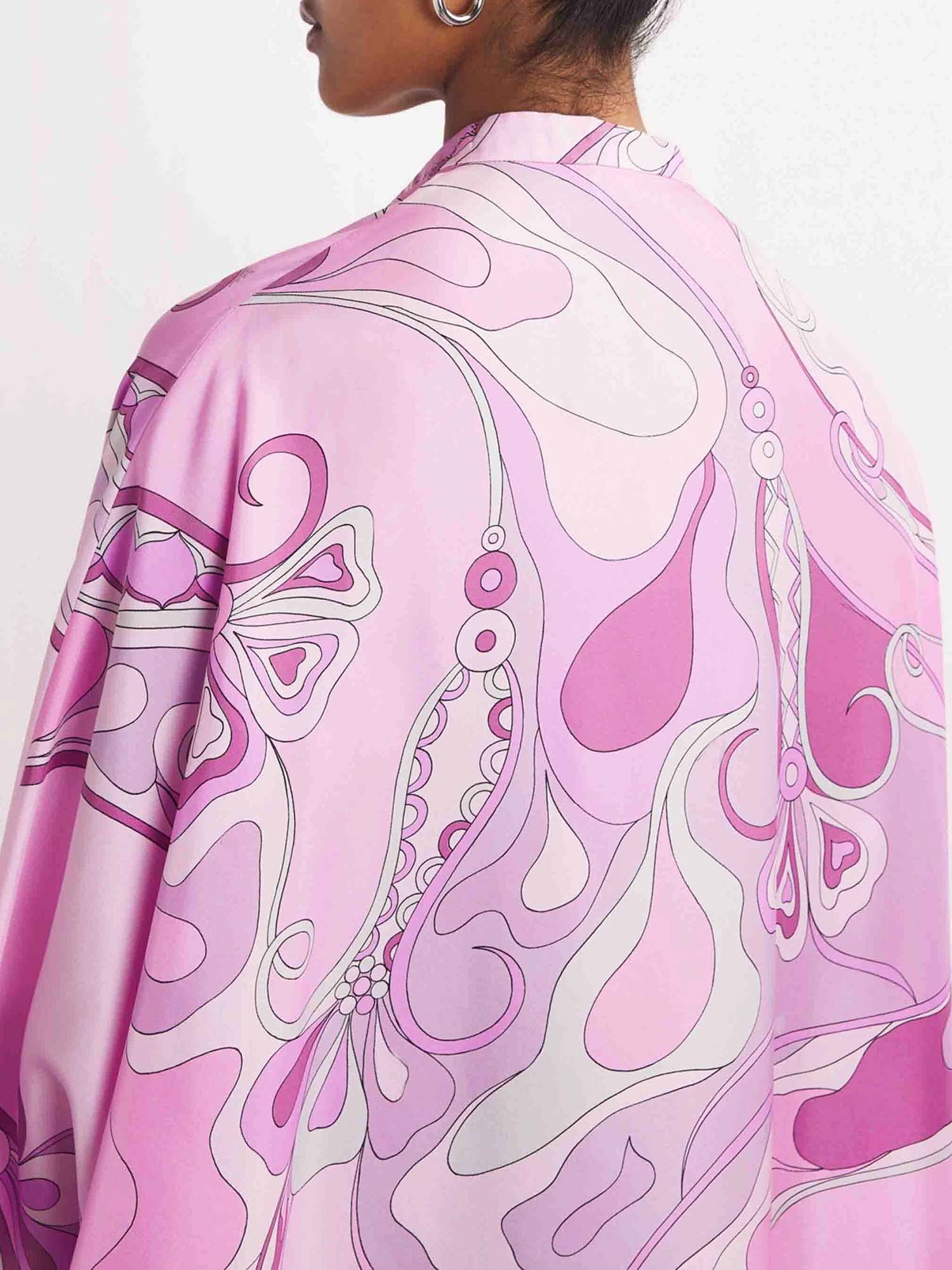 Pink Swirl Print Maxi Kaftan Dress - XPRESSC