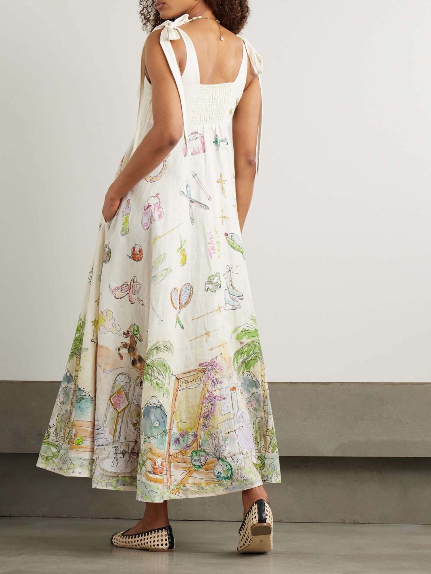 Elegant Cream Ballet Sundress with Delicate Straps - XPRESSC