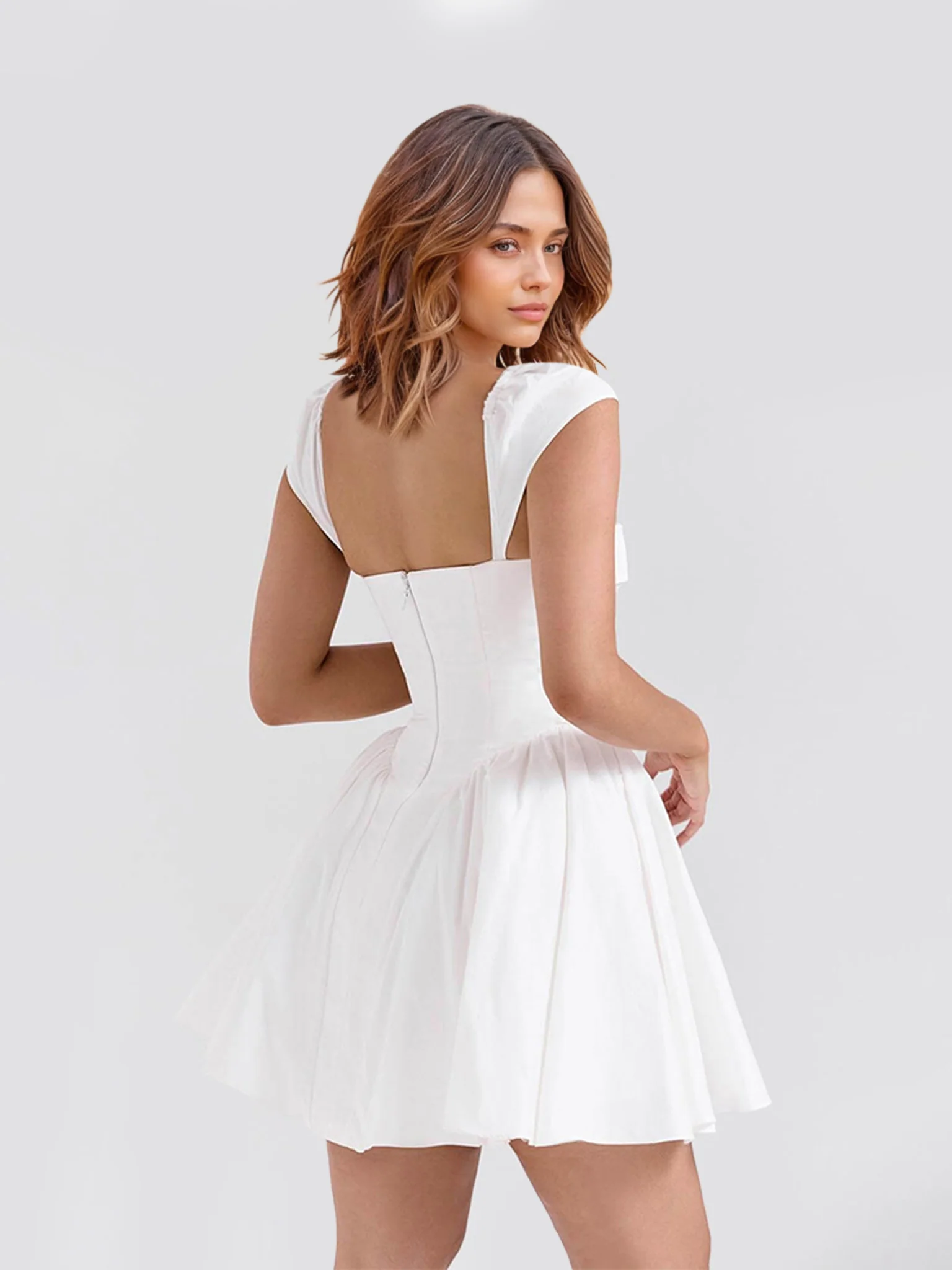 Puff Sleeve Mini Dress - XPRESSC