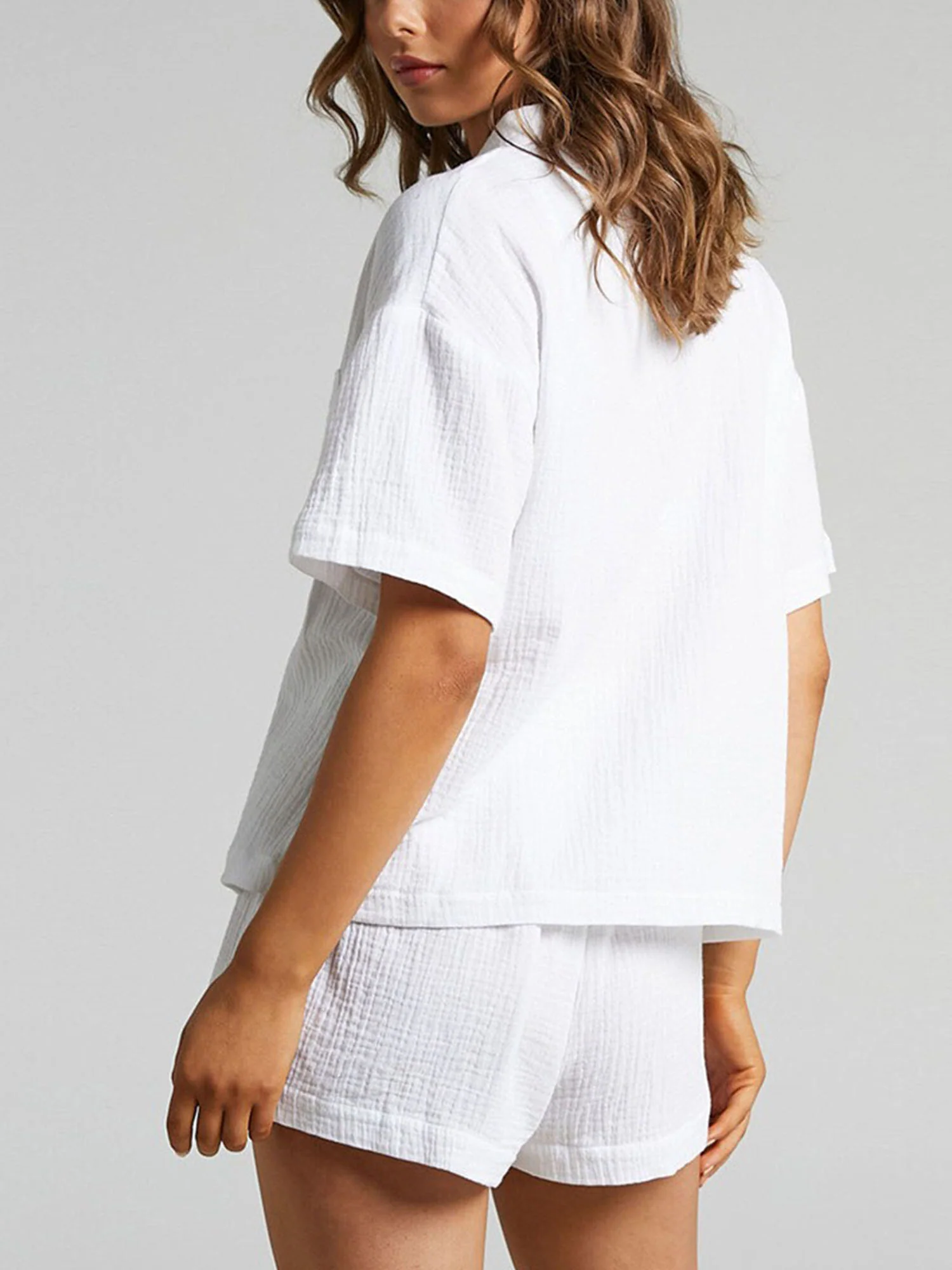 Short Sleeve Shirt Shorts Set Casual Euro Flow - XPRESSC