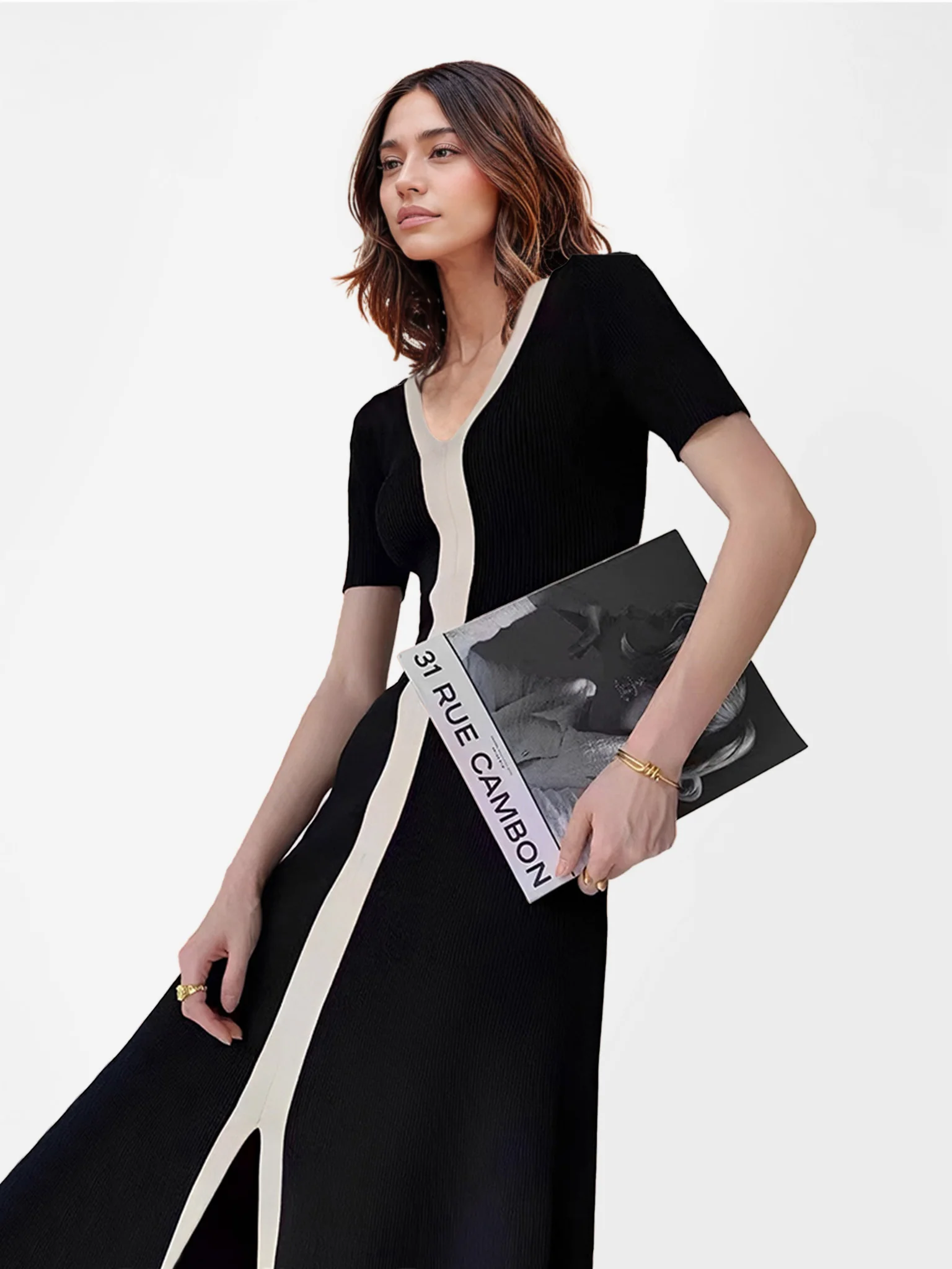 Color-Blocked Midi Dress - XPRESSC