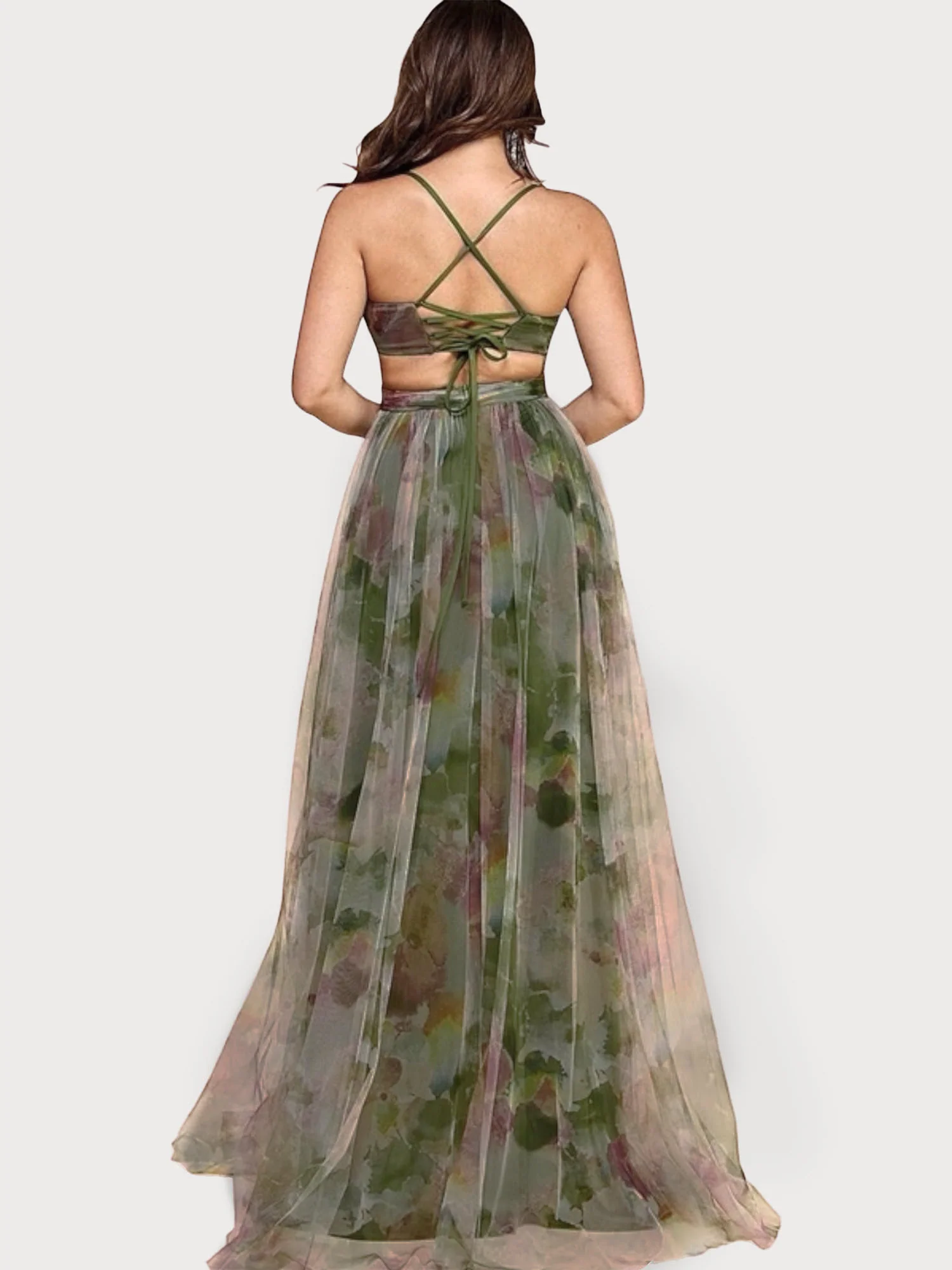 Floral Cross-Back Maxi Dress - XPRESSC