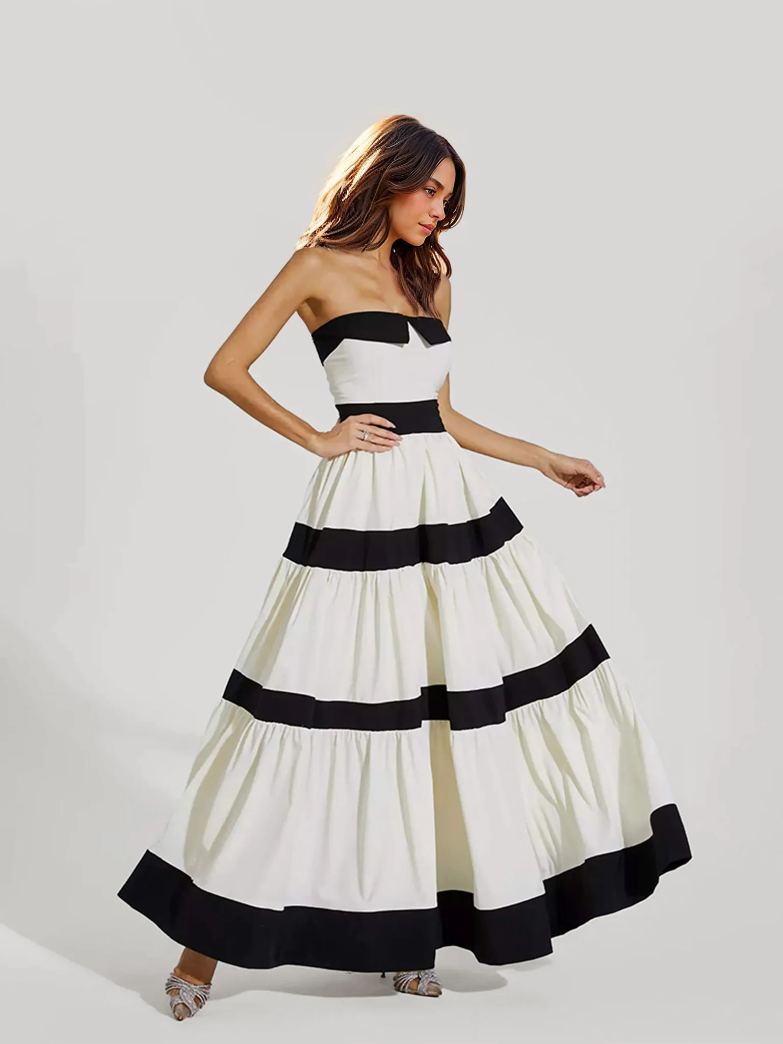 Striped Maxi Dress - XPRESSC