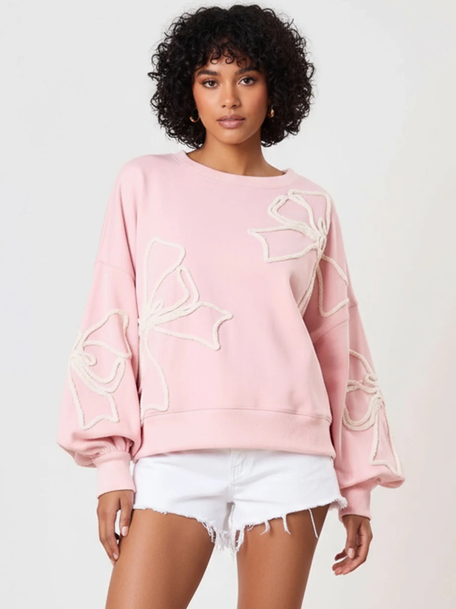 Pink Bowed Ember Sweatshirt - XPRESSC