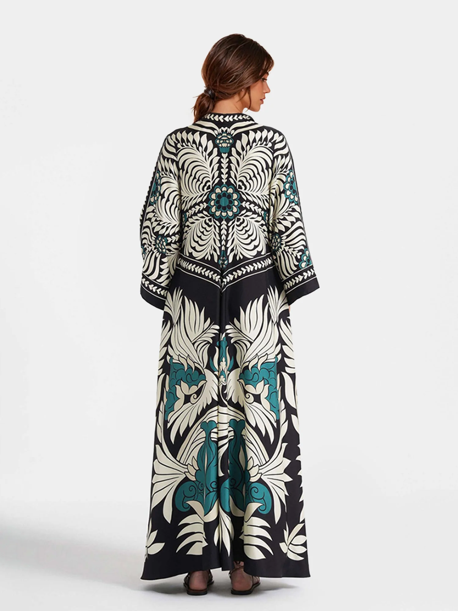 Tropical Print Long Dress - XPRESSC